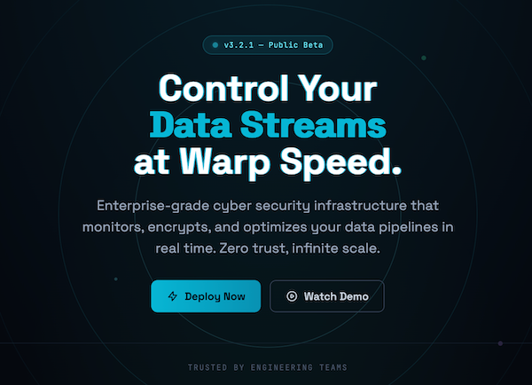 Enterprise technology website concept by AppBloom